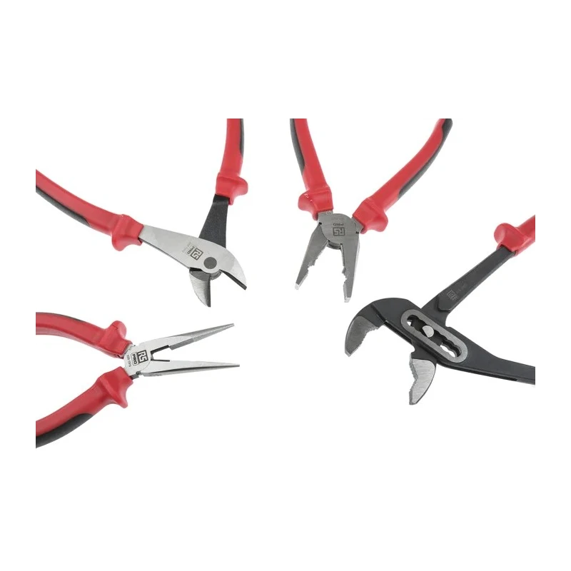 RS PRO 4-Piece 250mm Chrome Vanadium Steel Plier Set 4 Pieces 250 mm handles 668-5880
