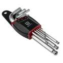 Wera RS PRO 9 Piece L Metric Hex Key Set Hex Ball End Satin Chrome Finish Chrome Vanadium Steel ISO 2936 668-5773