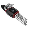 Wera RS PRO 9 Piece L Metric Hex Key Set Hex Ball End Satin Chrome Finish Chrome Vanadium Steel ISO 2936 668-5773