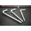 Wera RS PRO 9 Piece L Metric Hex Key Set Hex Ball End Satin Chrome Finish Chrome Vanadium Steel ISO 2936 668-5773