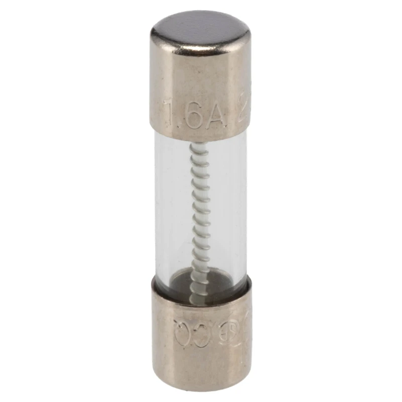 RS PRO 1.6A Time Delay T Glass Cartridge Fuse, 5 x 20 mm, 250V AC, Low Breaking Capacity 668-5997