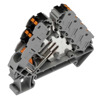 Phoenix Contact PTRVB Series Distribution Block, 13-Way, 14AWG/26AWG Wire, 17.5A Current, 250V Push-in Termination 3270158