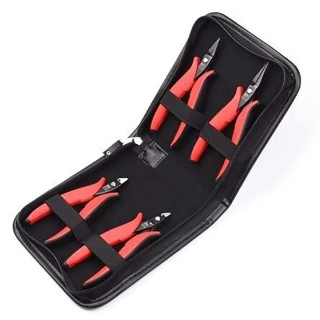 RS PRO 4-Piece Plier Set with Cutters and Precision Pliers Ergonomic Bi-Material Handles 136-3409