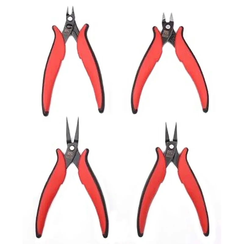 RS PRO 4-Piece Plier Set with Cutters and Precision Pliers Ergonomic Bi-Material Handles 136-3409