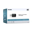 D-Link AC600 Dual-Band USB 2.0 WiFi Adapter 433Mbps Wireless Data Rate 