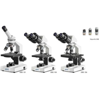 Kern Compound Microscope with 4X, 10X, 40X Magnification, LED Illuminated, Battery Operated OBS 106