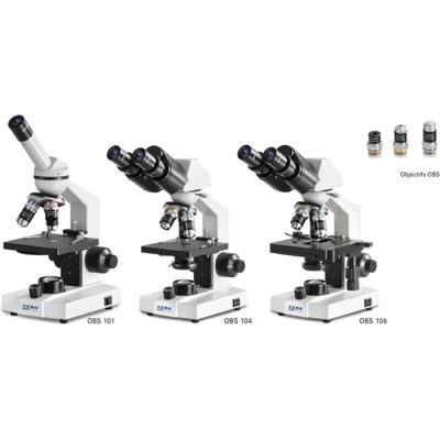 Kern Compound Microscope with 4X, 10X, 40X Magnification, LED Illuminated, Battery Operated OBS 106