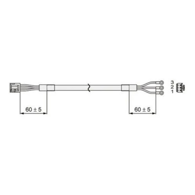 SMC Power Cable for Use with CN1 Series LC3F2 Electrical Motor Accessory 