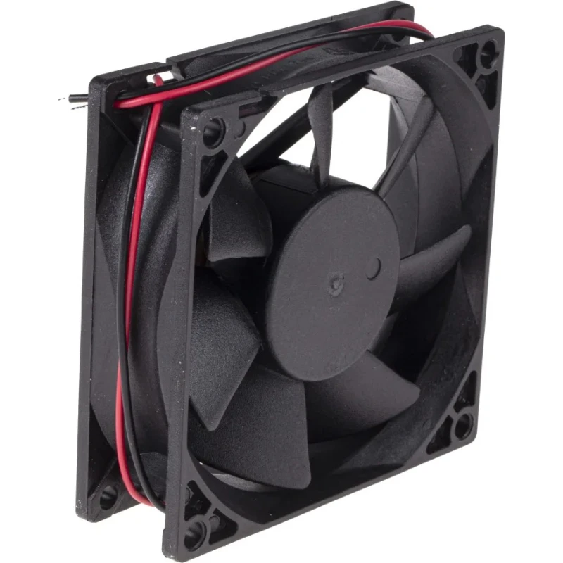 RS PRO Axial Fan, 12V DC, 68 m³/h Air Flow, 2.9W, 250mA, 3100 RPM, Sleeve Bearing, 80x80x25 mm 668-8839