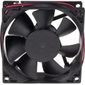 RS PRO Axial Fan, 12V DC, 68 m³/h Air Flow, 2.9W, 250mA, 3100 RPM, Sleeve Bearing, 80x80x25 mm 668-8839