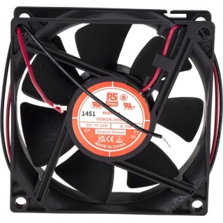 RS PRO 24V DC Sealed Sleeve Technology Axial Fan, 68 m³/h Air Flow, 2.4 W Power, 3100 RPM Speed, 80 mm x 80 mm x 25 668-8833