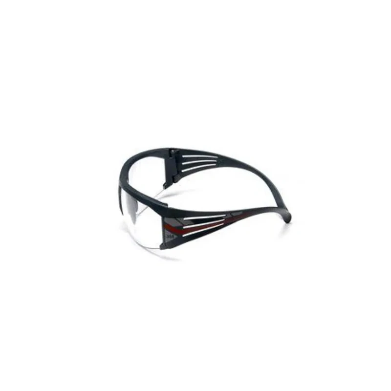 3M SecureFit 600 Semi-Rimless Safety Glasses with Anti-Fog Coating, Grey Polycarbonate Frame, Clear SF601SGAF-EU