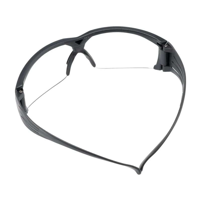 3M SecureFit 600 Semi-Rimless Safety Glasses with Anti-Fog Coating, Grey Polycarbonate Frame, Clear SF601SGAF-EU