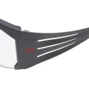 3M SecureFit 600 Semi-Rimless Safety Glasses with Anti-Fog Coating, Grey Polycarbonate Frame, Clear SF601SGAF-EU