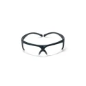 3M SecureFit 600 Semi-Rimless Safety Glasses with Anti-Fog Coating, Grey Polycarbonate Frame, Clear SF601SGAF-EU