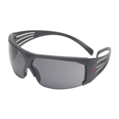 3M SecureFit 600 Semi-Rimless Safety Glasses with Durable Grey Polycarbonate Lens, Anti-Scratch and Anti-Fog SF602SGAF-EU