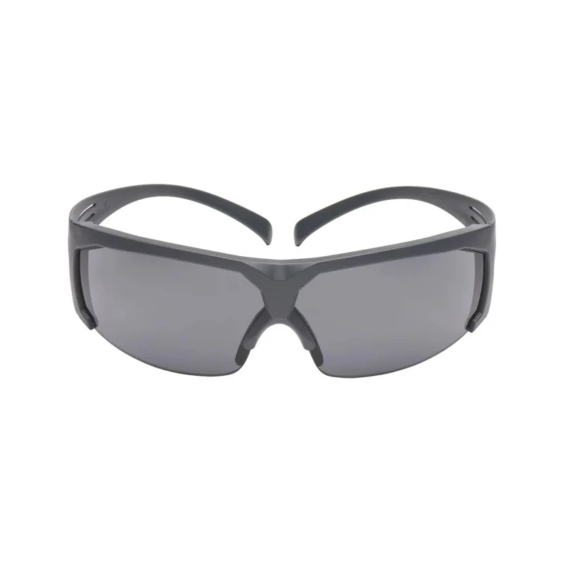 3M SecureFit 600 Semi-Rimless Safety Glasses with Durable Grey Polycarbonate Lens, Anti-Scratch and Anti-Fog SF602SGAF-EU