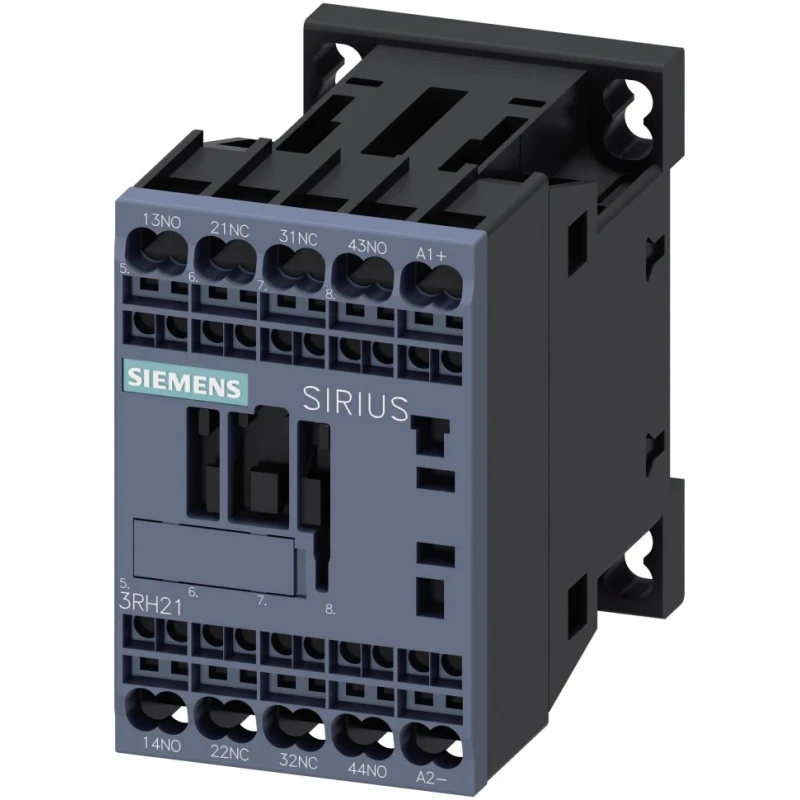 Siemens 3RH2 Contactor Relay with 24V DC Coil, 10A Contact Current, 2 NO/2 NC Contacts, 600V DC, 690V AC 3RH2122-2VB40