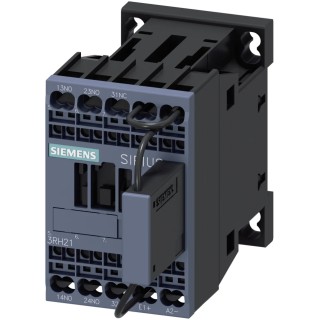 Siemens 3RH2 Contactor, 24V DC Coil, 3-Pole, 10A, 2 NO/1 NC, 600 V DC / 690 V AC 136-3656