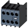 Siemens Auxiliary Switch Block, 4 Contact 4 NO Snap-On Terminal Screw 10 A 600 V dc 690 V ac 3RH2911-1XA40-0MA0