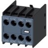 Siemens Auxiliary Switch Block, 4 Contact, 3 NO/1 NC, Snap-On Mount, 10 A, 600 V DC, 690 V AC, 3RH2911-1XA31-0MA0
