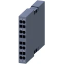 Siemens Auxiliary Contact, 2 Contacts, 1 NO/1 NC, Snap-On Mount, 0.3 A, 220V DC, Series 3RH29 3RH2911-2DE11