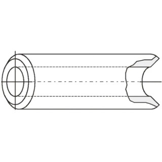 Fischer Elektronik Round Brass Spacer Nickel Finish 4mm Length 3.2mm Inside Diameter 6mm Outside Diameter 136-3728