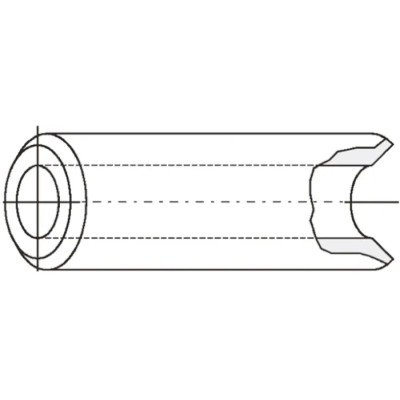 Fischer Elektronik Round Brass Spacer Nickel Finish 4mm Length 3.2mm Inside Diameter 6mm Outside Diameter 136-3728