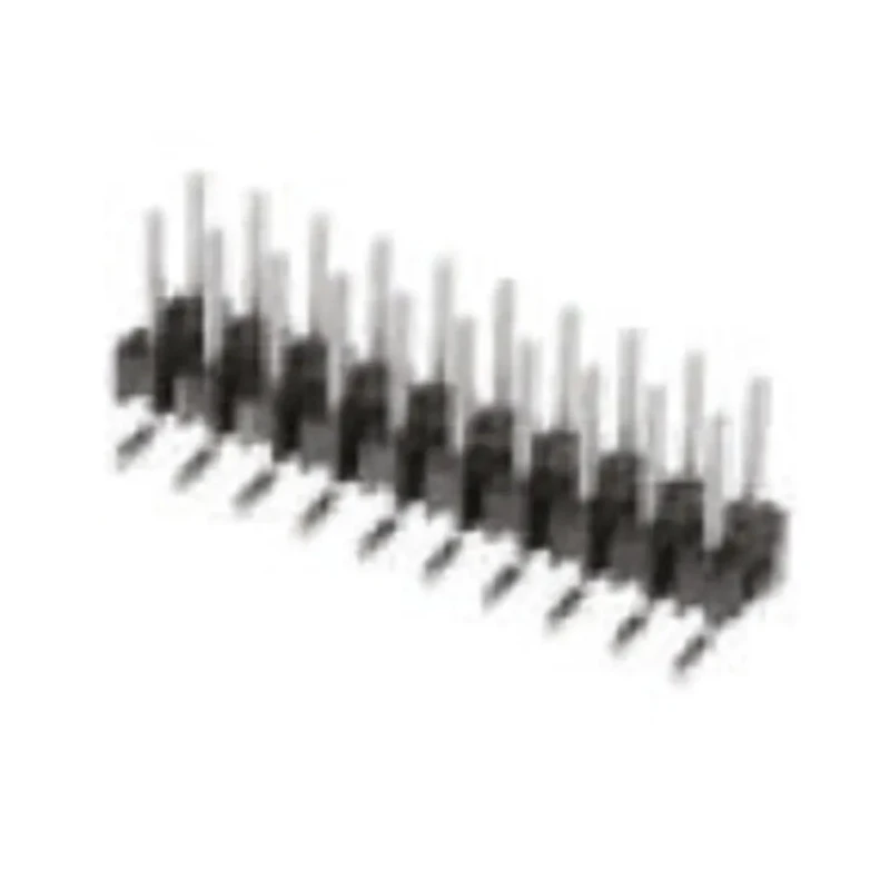 TE Connectivity AMPMODU MOD II Series Right Angle Through Hole Pin Header, 12 Contacts, 2.54 mm Pitch, 2 Row, Brass 826634-6