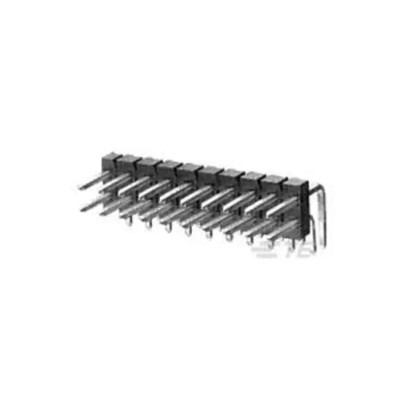 TE Connectivity AMPMODU MOD II Series Right Angle Through Hole Pin Header, 24 Contacts, 2.54 mm Pitch, 2 Row 1-826634-2