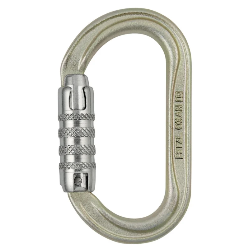 Petzl High Strength Steel Carabiner Oval Shape TRIACT-LOCK M72A TL