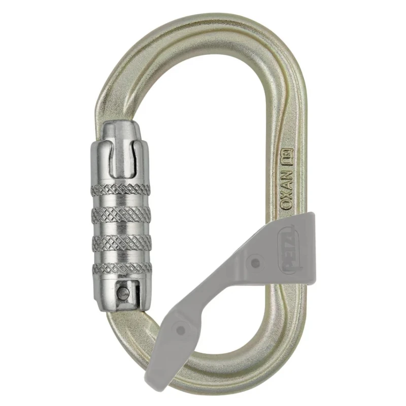 Petzl High Strength Steel Carabiner Oval Shape TRIACT-LOCK M72A TL