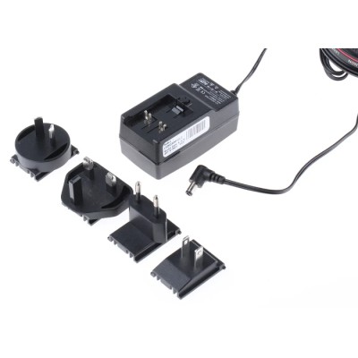 EOS 30W 12V DC Regulated AC-DC Converter Power Supply with 2.5 x 5.5 x 9.5 mm Centre Positive Right Angle LFZVC30NP12-I