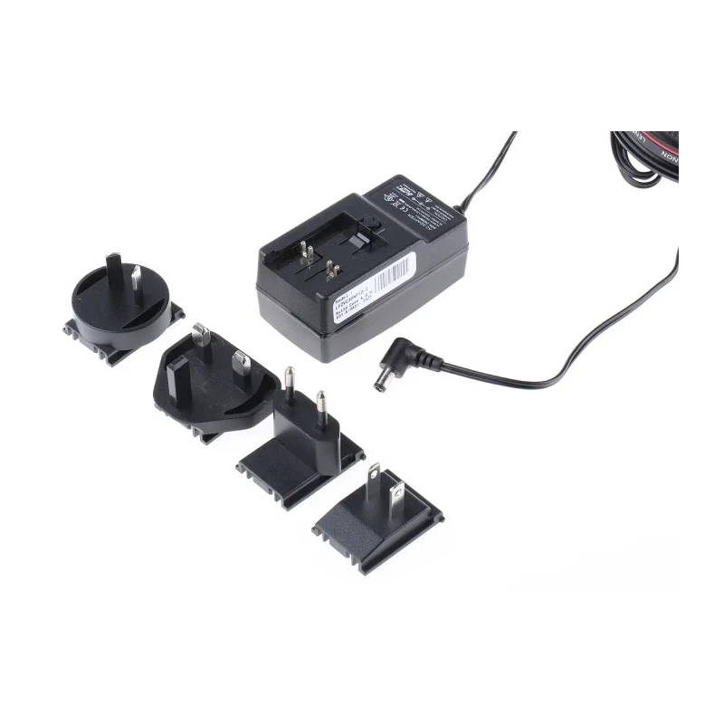 EOS 30W 12V DC Regulated AC-DC Converter Power Supply with 2.5 x 5.5 x 9.5 mm Centre Positive Right Angle LFZVC30NP12-I