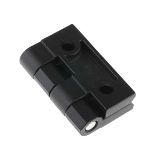 RS Pro Black Polyester Powder Coated Zinc Alloy Butt Hinge Fixed Pin Screw Fixing 60mm x 60mm x 15mm 136-3617