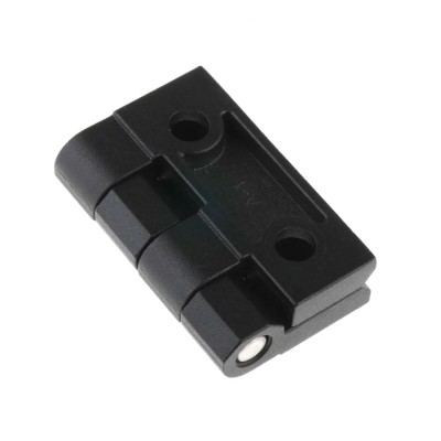 RS Pro Black Polyester Powder Coated Zinc Alloy Butt Hinge Fixed Pin Screw Fixing 60mm x 60mm x 15mm 136-3617