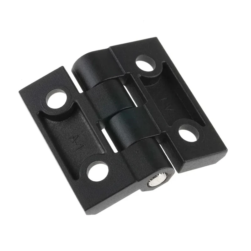 RS Pro Black Polyester Powder Coated Zinc Alloy Butt Hinge Fixed Pin Screw Fixing 60mm x 60mm x 15mm 136-3617