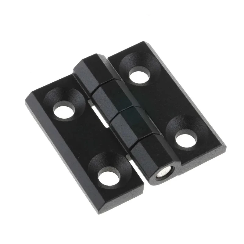 RS Pro Black Polyester Powder Coated Zinc Alloy Butt Hinge Fixed Pin Screw Fixing 60mm x 60mm x 15mm 136-3617