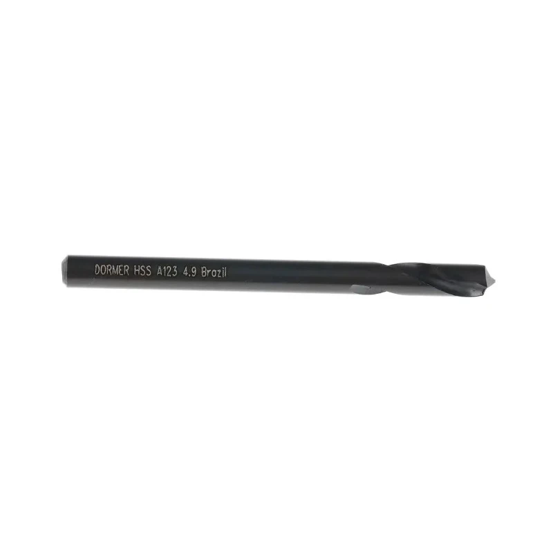 Dormer High Speed Steel-E Drill Bit Straight Flute 4.9mm Shank Size 62mm Overall Length A1234.9