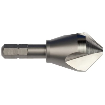 Dormer High Speed Steel-E 16.5 mm Head Diameter Drill Bit, 3 Flutes, 90° Countersink, Hexagonal Shank G10716.5