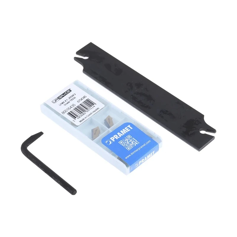 Pramet Parting Off Turning Tool Aluminium, Bright Finish, Neutral Cutting Direction KITXLCFN-32-4-T8330