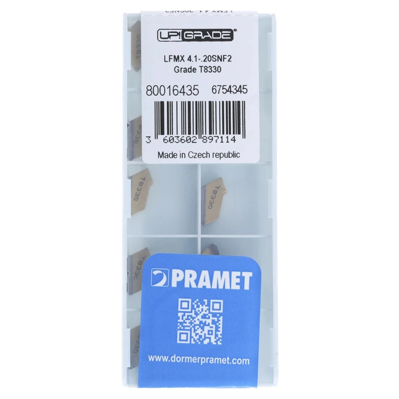 Pramet Parting Off Turning Tool Aluminium, Bright Finish, Neutral Cutting Direction KITXLCFN-32-4-T8330