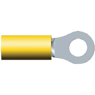 TE Connectivity PLASTI-GRIP Insulated Ring Terminal M5 Stud Size 12 AWG - 10 AWG Vinyl Insulation Yellow 34854