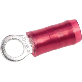 TE Connectivity PLASTI-GRIP Insulated Ring Terminal Red M4 Stud Size 22 AWG to 16 AWG 20.55mm Length 32948
