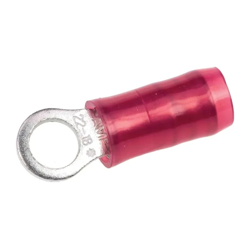 TE Connectivity PLASTI-GRIP Insulated Ring Terminal Red M4 Stud Size 22 AWG to 16 AWG 20.55mm Length 32948