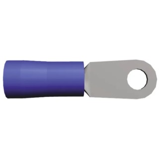 TE Connectivity PLASTI-GRIP Insulated Ring Terminal M6 Stud Size 6 AWG Wire Size Blue 52042-3
