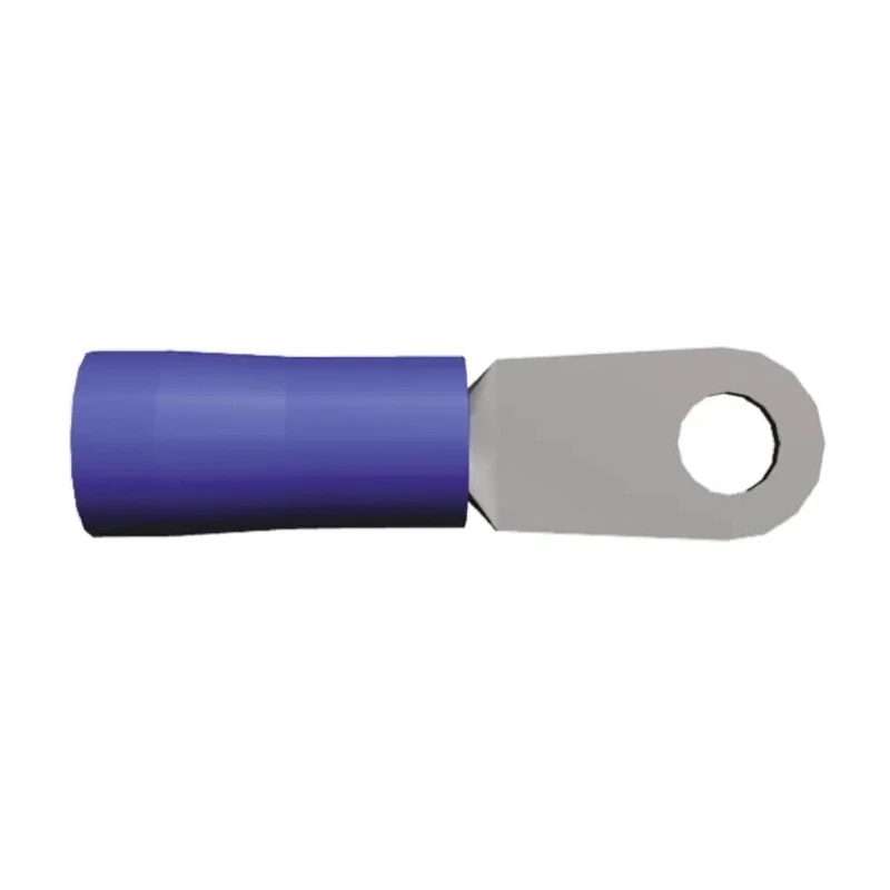 TE Connectivity PLASTI-GRIP Insulated Ring Terminal M6 Stud Size 6 AWG Wire Size Blue 52042-3