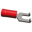 TE Connectivity PLASTI-GRIP Insulated Fork Terminal 22 AWG to 16 AWG M4 Stud Size Vinyl Red 324169