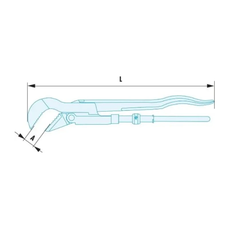 Facom 1-Piece Water Pump Plier, 535mm Overall Length, 50mm Jaw, Beryllium Copper Alloy Material, Non-Sparking 120A.2PSR