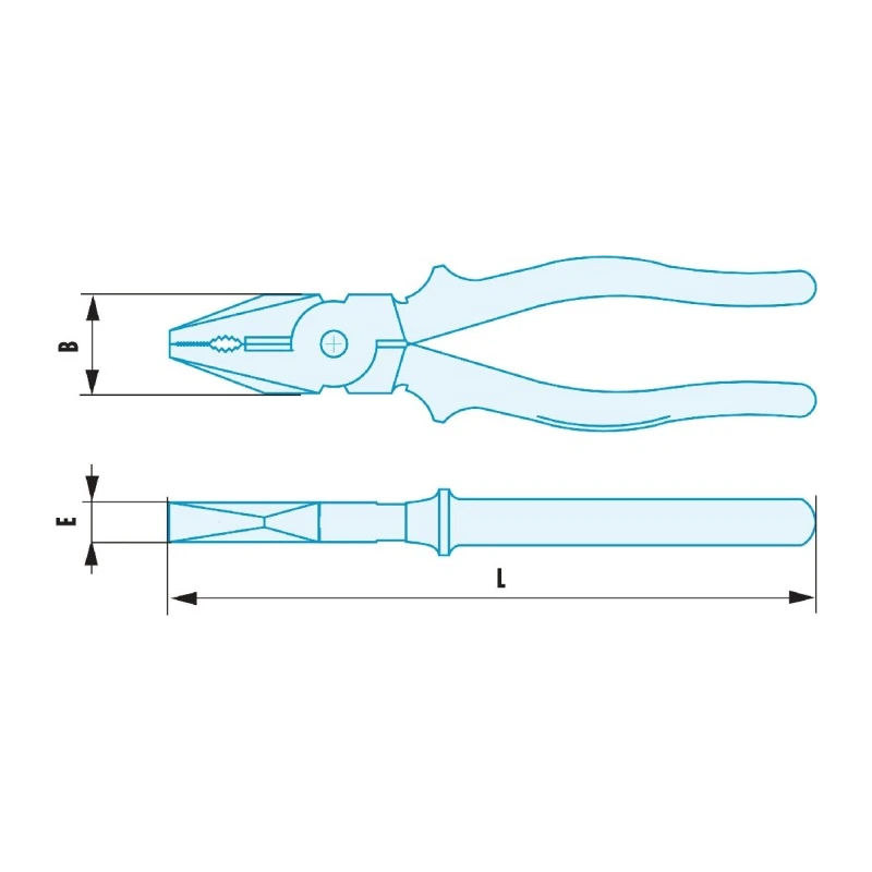 Facom 1-Piece Combination Plier 150mm Overall ESD Safe Non-Sparking Beryllium Copper Alloy 187.16SR